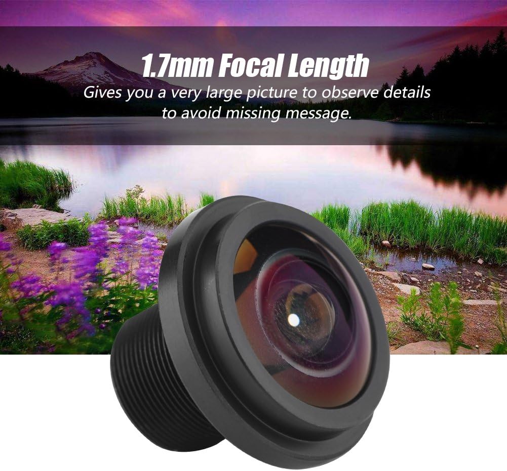 Security Camera Lens, 5MP HD Fisheye Security Camera Lens 1.7mm Length 185¡ãCCTV Lens for Fisheye Security Cam (Black) - Image 8