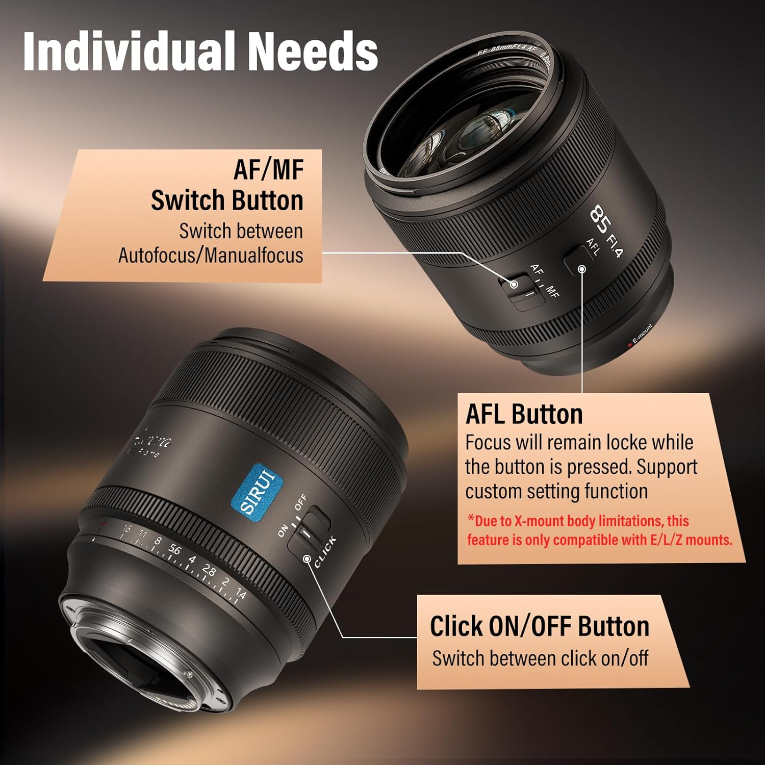 SIRUI Aurora 85mm F1.4 Full Frame Auto Focus Telephoto Prime Portrait Lens for E Mount Cameras FX3, FX6, A7 Series, A7R, A7S, A9, ZV-E1 - Image 8